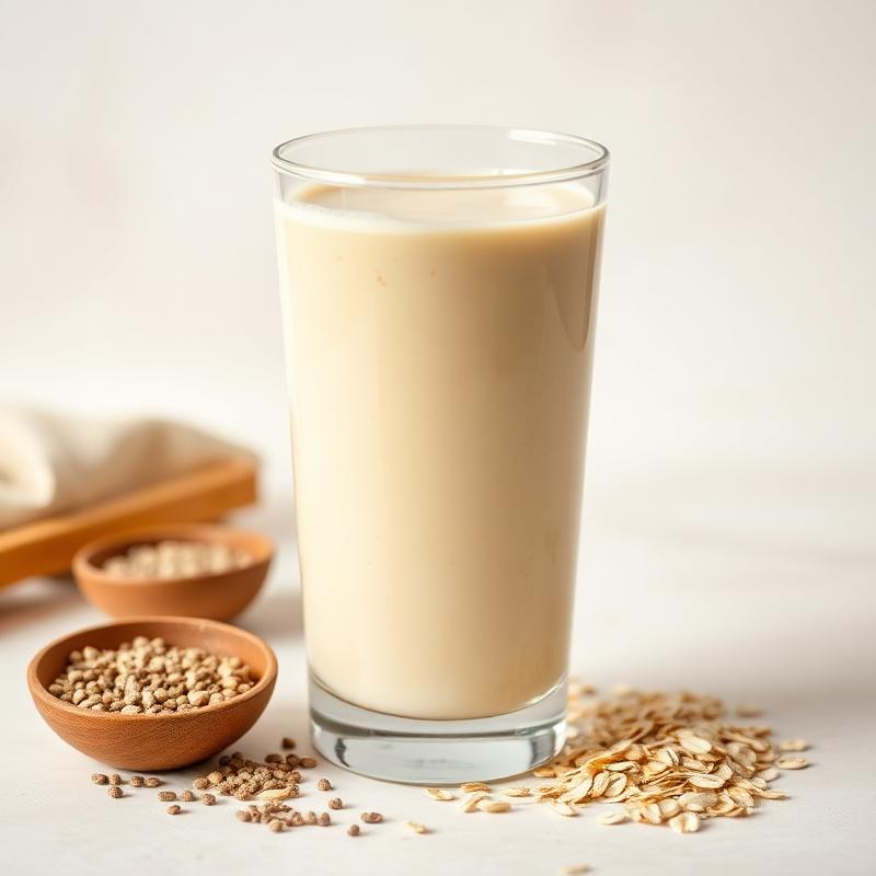Batido cremoso con proteína, avena y semillas